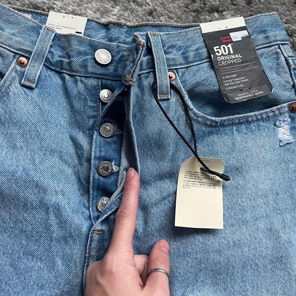 NWT Levi's 501 Original Cropped Jeans